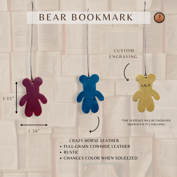 Bear Leather Bookmark - Image 2