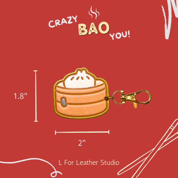 Dim Sum Leather Keychain - Image 5