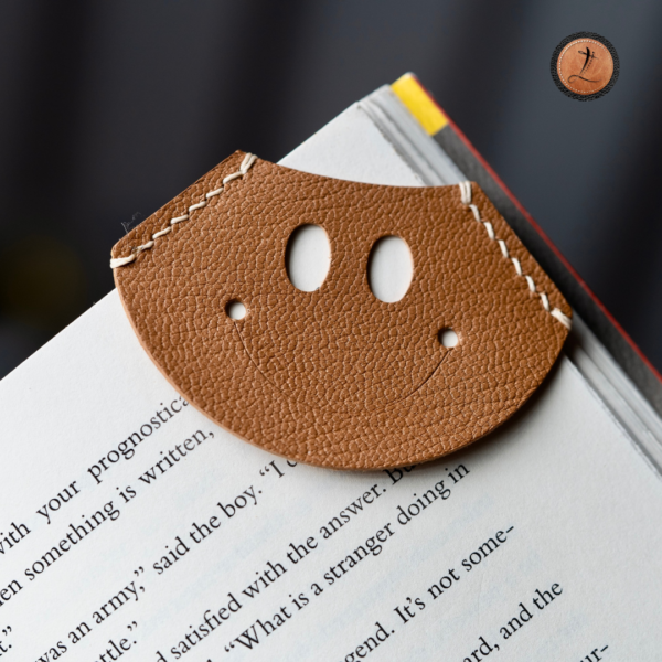 Funny Face Leather Bookmark - Image 4