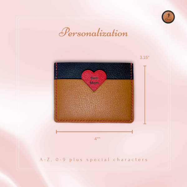 Leather Card Holder Queen of Heart - Image 3