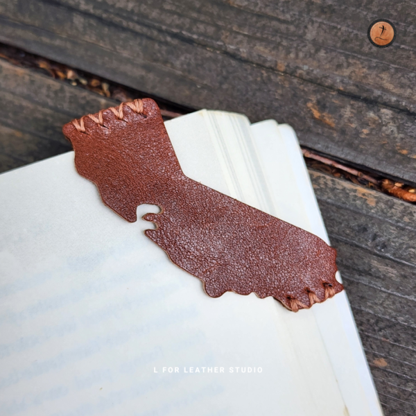 Leather Corner Bookmark - Cali