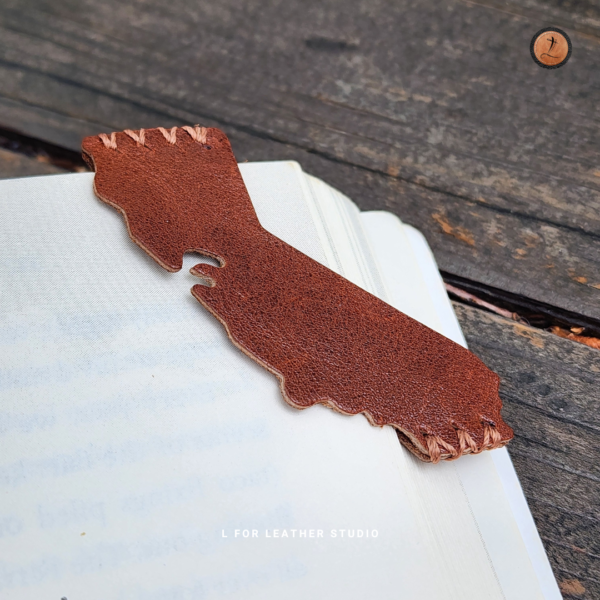 Leather Corner Bookmark - Cali - Image 3