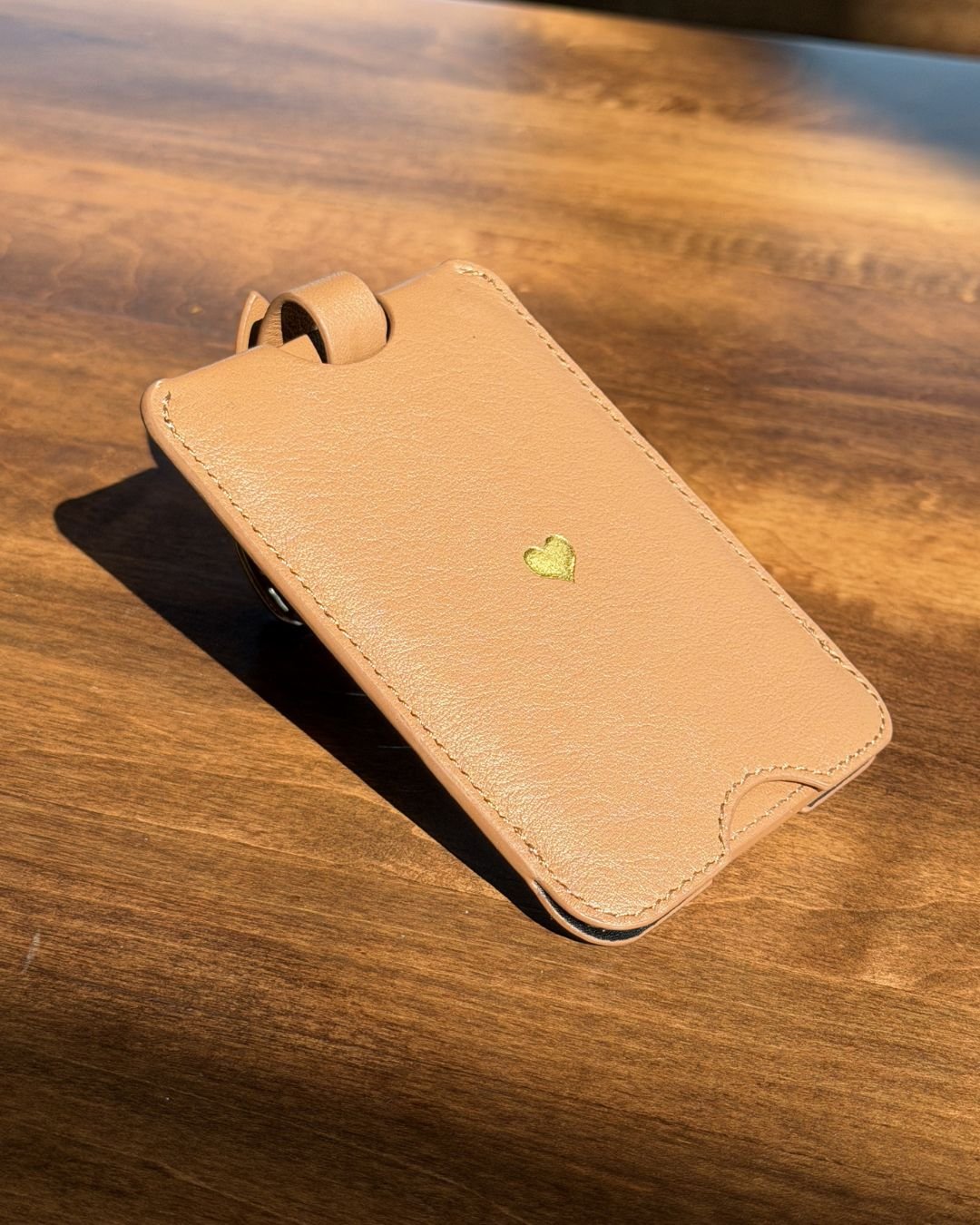 Golden Heart on Luggage Tag