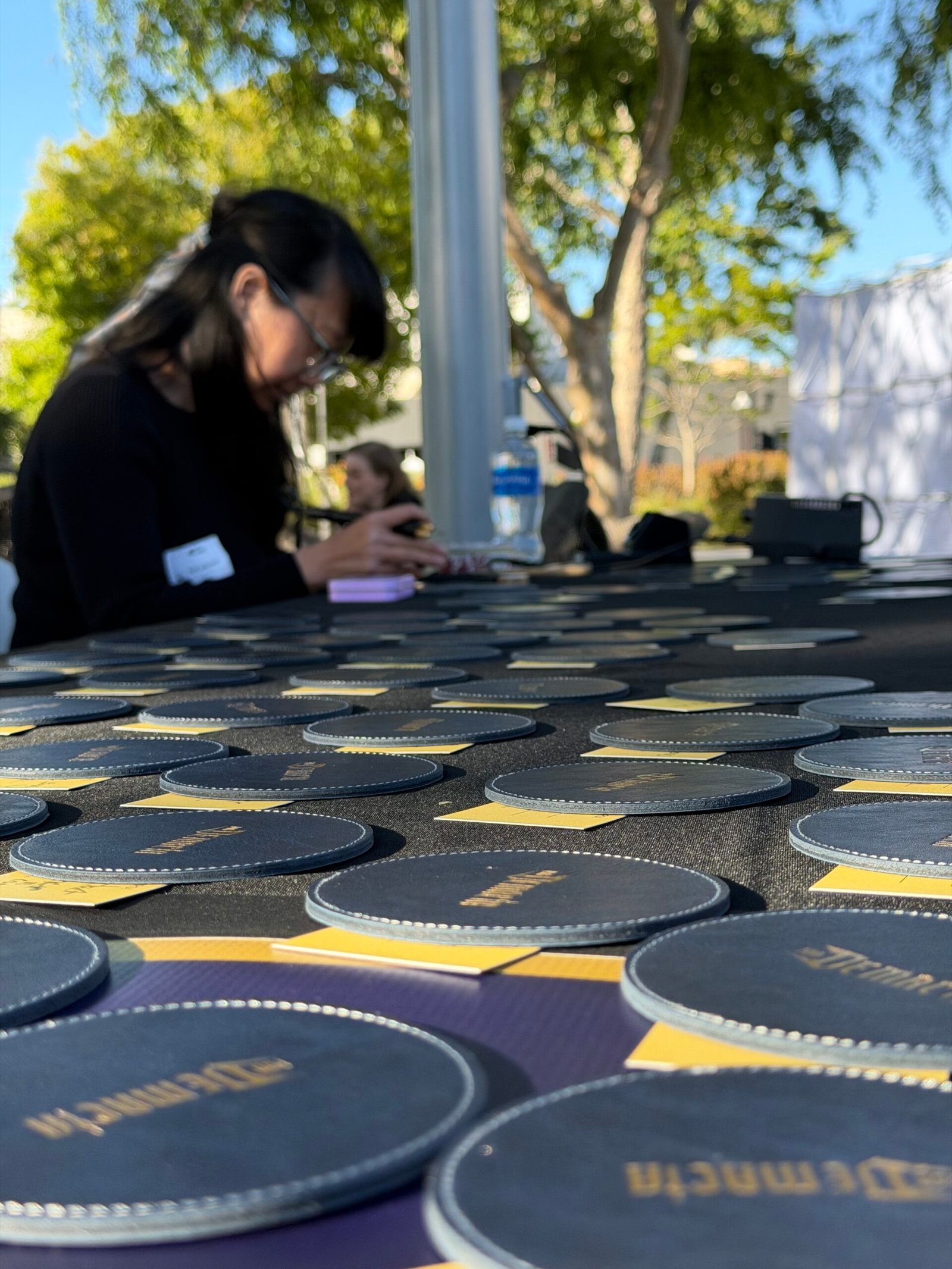 Onsite embossing station at Lexus Pro Shop, Monterey Car Week 2025, Pebble Beach